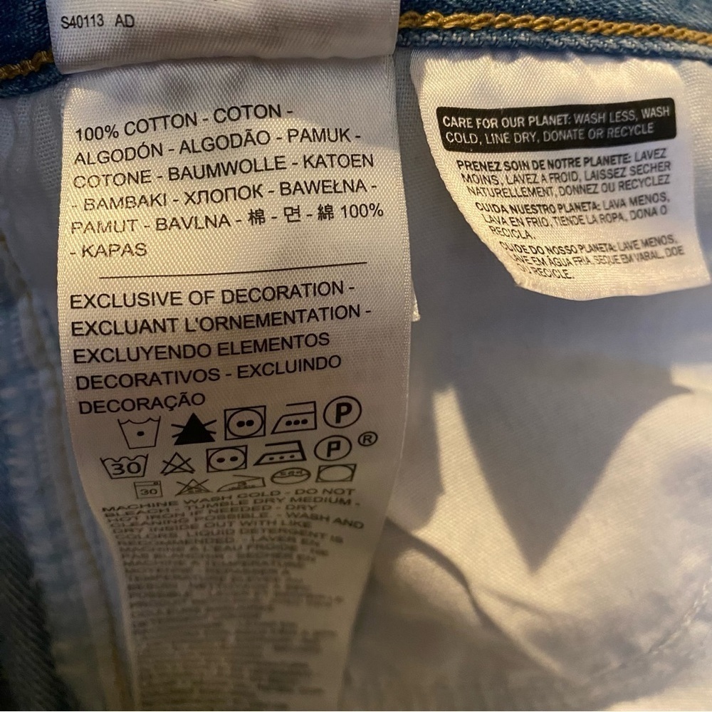 LEVI’S Premium Women Blue Buttoned Fly Wedgie Straight Jeans Size 28 - Picture 9 of 10
